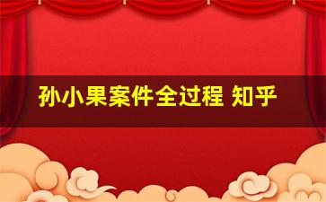 孙小果案件全过程 知乎